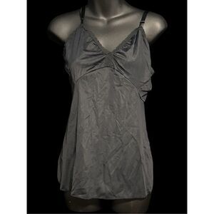BEAUTIFUL Vintage  SHADOWLINE Slip top 38 tall Nylon, black Work Sleep Everyday